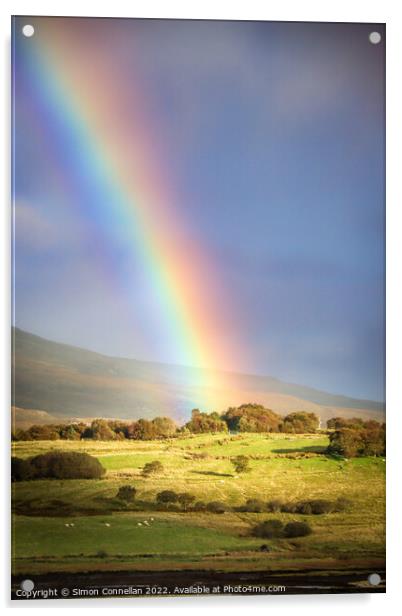 Rainbow over Skye Acrylic by Simon Connellan
