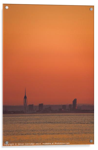 Portsmouth Sunrise Acrylic by Simon Connellan