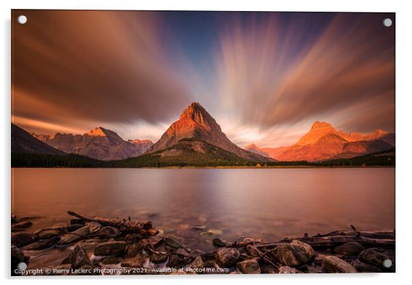 Dramatic Sunrise In Glacier National Park Acrylic by Pierre Leclerc Photography