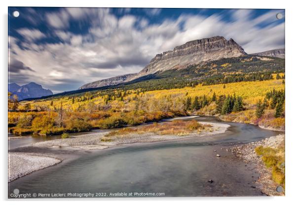 Fall colors in Glacier National Park Montana Acrylic by Pierre Leclerc Photography