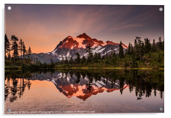 Dreamy landscape and reflection of Mount Shuksan Acrylic by Pierre Leclerc Photography