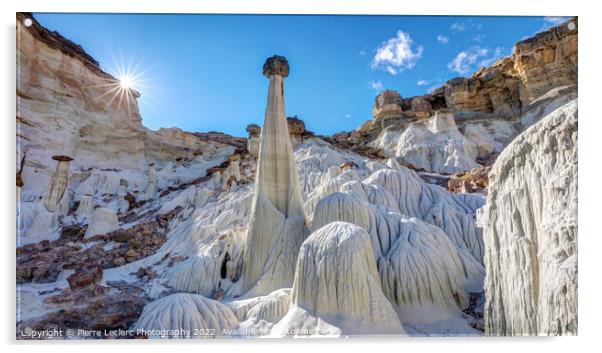 The Fantastic White Hoodoos Acrylic by Pierre Leclerc Photography