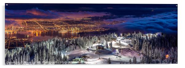 Vancouver City panorama from Grouse Mountain Acrylic by Pierre Leclerc Photography