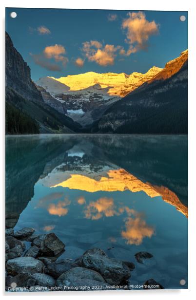 Calm morning at Lake Louise Acrylic by Pierre Leclerc Photography