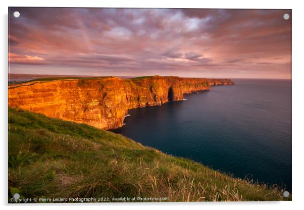 The Iconic Cliffs of Moher at sunset Acrylic by Pierre Leclerc Photography