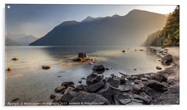 Smoky skies and Sunlight at Chilliwack Lake Acrylic by Pierre Leclerc Photography