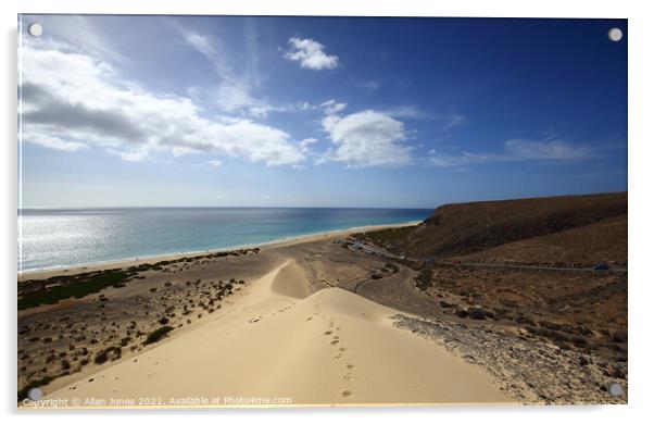 Fuerteventura beach Acrylic by Allan Jones