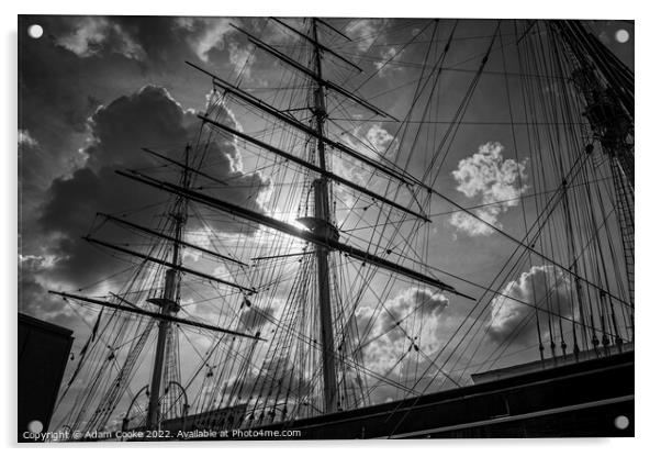 Cutty Sark Ship Acrylic by Adam Cooke