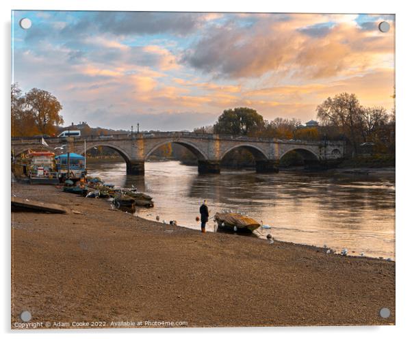 On The Beach | Richmond-Upon-Thames Acrylic by Adam Cooke