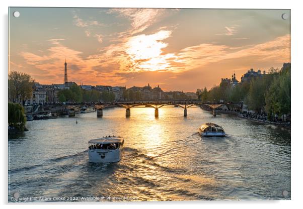 River Seine | Paris | France Acrylic by Adam Cooke