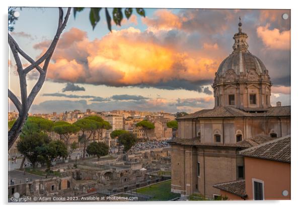 Chiesa Santi Luca e Martina Martiri | Rome | Italy Acrylic by Adam Cooke