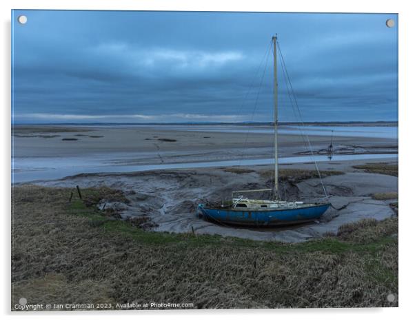 Shipwrecked Yacht at Lytham Acrylic by Ian Cramman