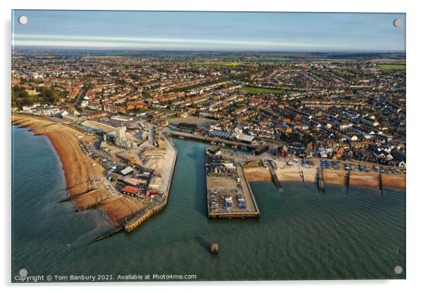 Whitstable Harbour Aerial Photo Acrylic by Evolution Drone