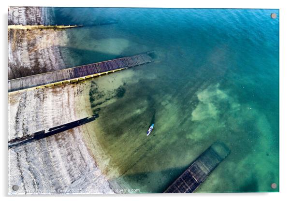 Morning Paddle Acrylic by Evolution Drone