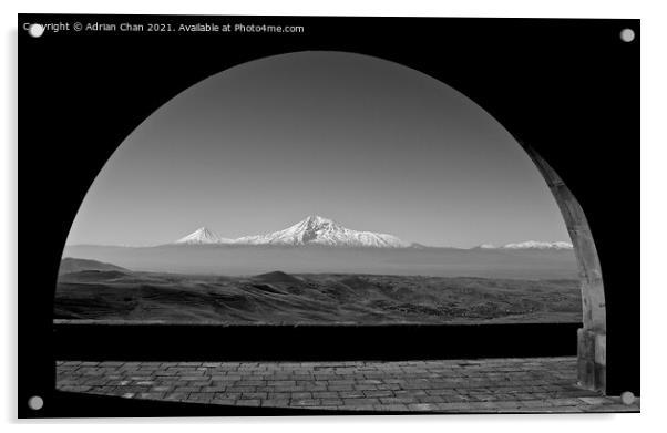 Looking towards Mount Ararat Acrylic by Adrian Chan
