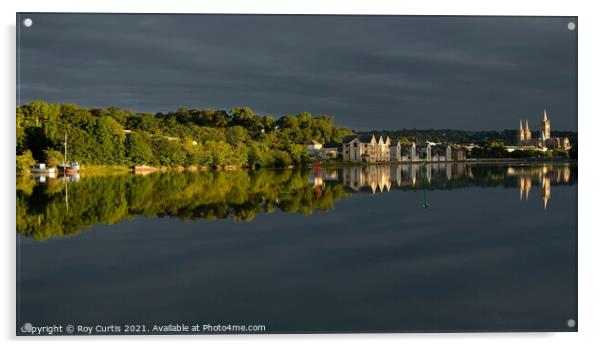 Truro River Reflections Acrylic by Roy Curtis