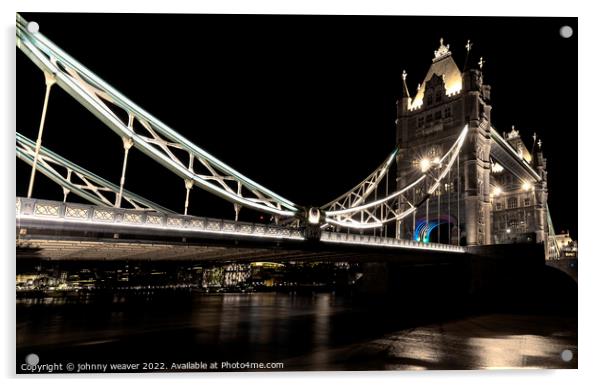 Tower Bridge Long Exposure Acrylic by johnny weaver