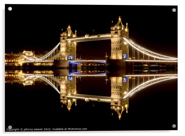 Tower Bridge Long Exposure Acrylic by johnny weaver