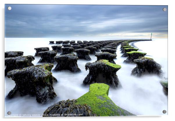 Felixstowe Sea Defenses Acrylic by johnny weaver