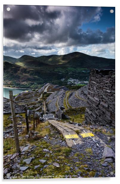 Dinorwic Workings Acrylic by Jim Butler