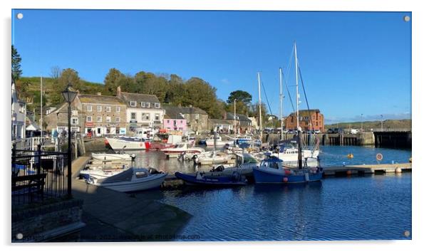 Padstow Harbour Acrylic by Richard Baker