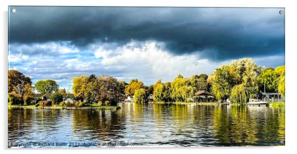 A Stormy Henley On Thames  Acrylic by Richard Baker