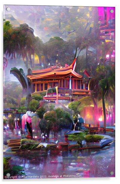 Nan Lian Garden Hong Kong  Acrylic by Mike Hardisty