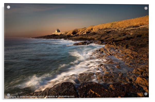 The Bathing House, Northumberland. Acrylic by Duncan Spence