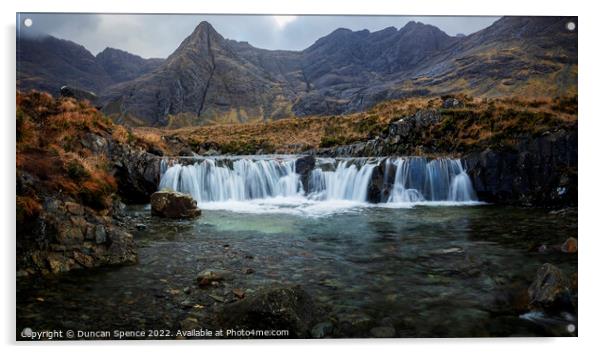 The Fairy Pools, Isle of Skye. Acrylic by Duncan Spence