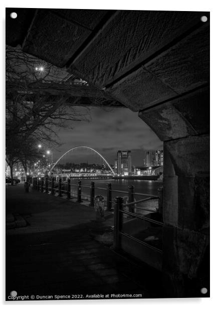 The Millennium Bridge, Newcastle upon Tyne Acrylic by Duncan Spence