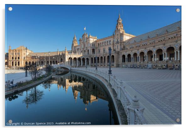 Plaza de Espania, Seville Acrylic by Duncan Spence