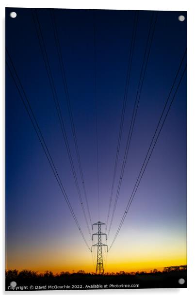 An Electric Sunset Acrylic by David McGeachie