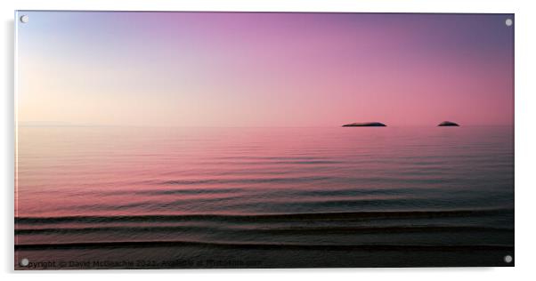 Majestic Sunrise over the Welsh Coastline Acrylic by David McGeachie