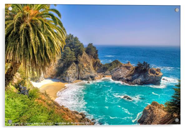 McWay Falls Acrylic by Donna Kennedy