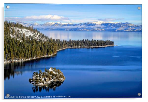 Emerald Bay at Lake Tahoe Acrylic by Donna Kennedy