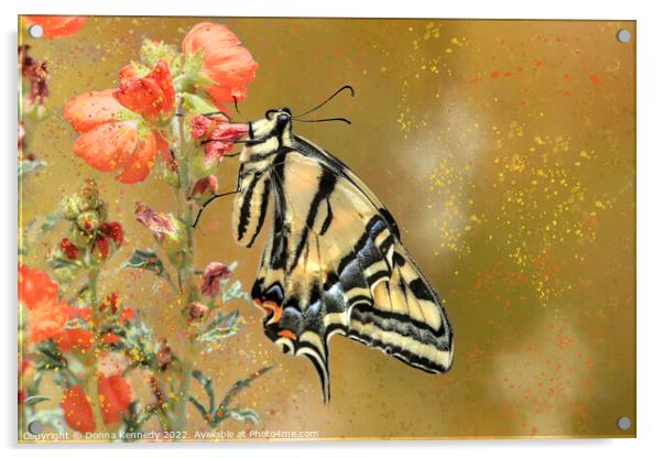 Swallowtail with Attitude Acrylic by Donna Kennedy