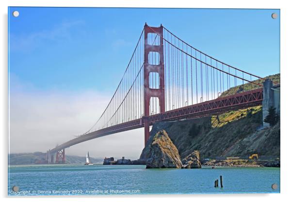 Golden Gate Bridge Acrylic by Donna Kennedy