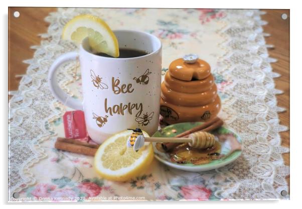 Hot Tea and Honey Acrylic by Donna Kennedy