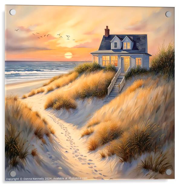 Cottage By the Sea  Acrylic by Donna Kennedy
