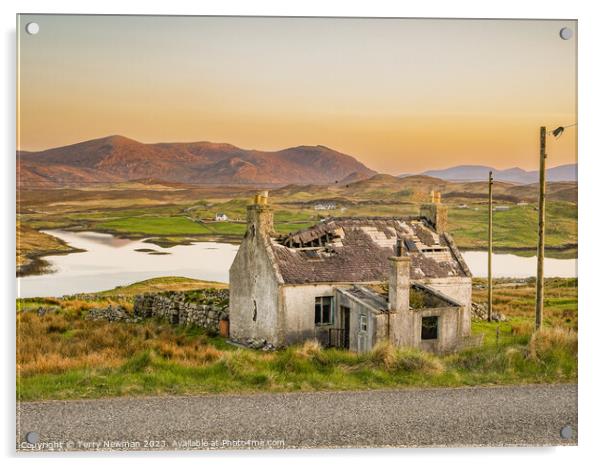 Abandoned Beauty at Hebrides Acrylic by Terry Newman