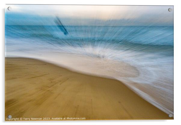Coastal Splash Acrylic by Terry Newman