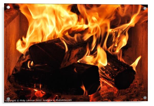 Fireside Acrylic by Philip Lehman