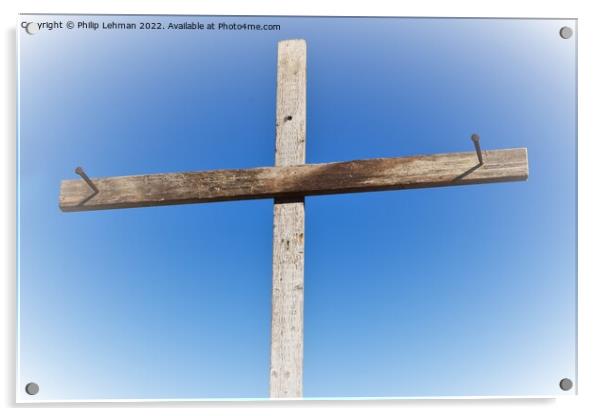 Cross with Nails 1B Acrylic by Philip Lehman