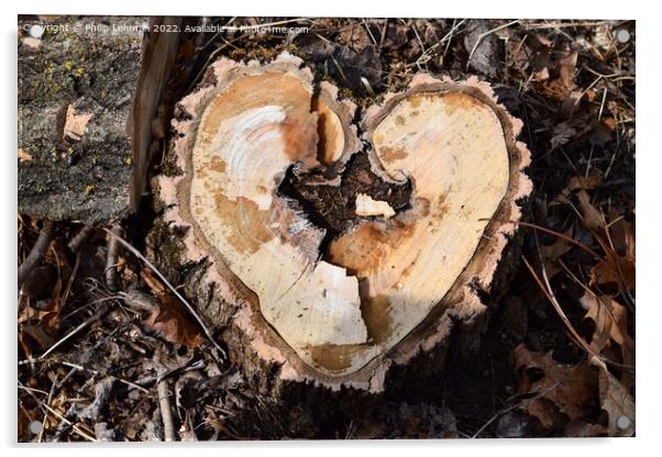 Heart Stump 1A Acrylic by Philip Lehman