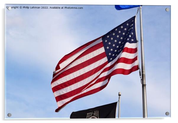 US Flag 2021 (3A) Acrylic by Philip Lehman