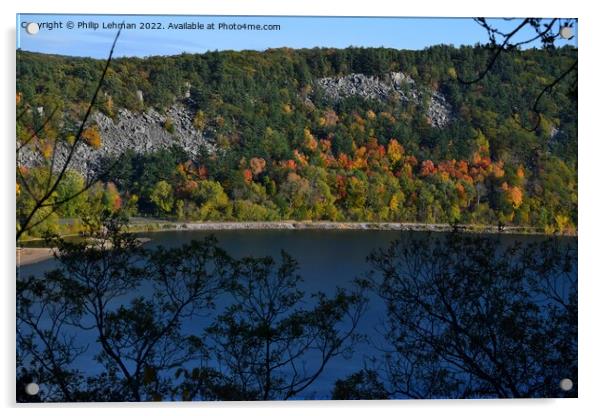 Devil's Lake October 18th (48A) Acrylic by Philip Lehman