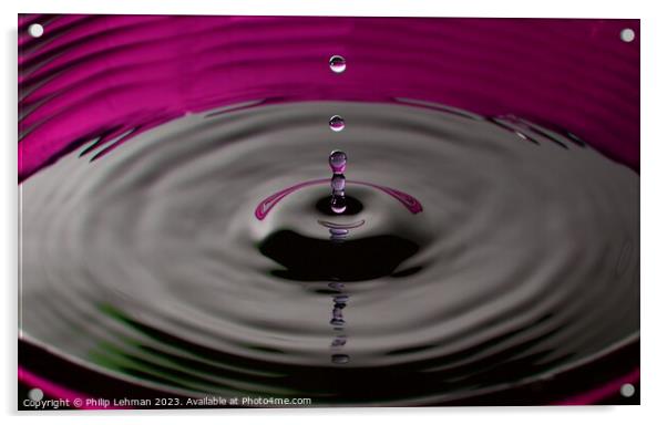 Abstract Waterdrops 82C Acrylic by Philip Lehman
