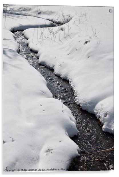 Snowy Landscape (15A) Acrylic by Philip Lehman