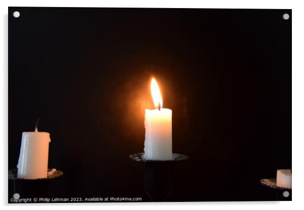 Candle Smoke 1A Acrylic by Philip Lehman