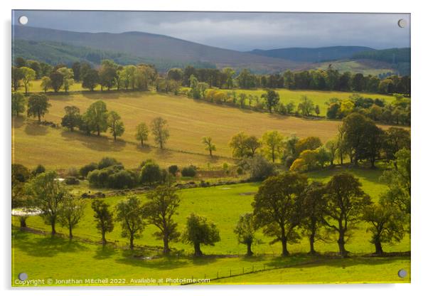 Early autumn scenes Scottish Highlands Acrylic by Jonathan Mitchell